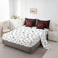 thumbnail image 5 of Homewish Gamer Gaming 7-Piece Twin Bedding Sets,Modern Geometric Hockeycomb Bedding Comforter Set,Red Gamepad Sheet Sets For Boys Teens,Microfiber Bedroom Decor Reversible, 5 of 8