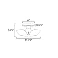 thumbnail image 2 of 11390SGSBR-Maxim Lighting-Poppy - 4W 1 LED Flush Mount-5.75 Inches Tall and 11.75 Inches Wide-Silver Gold/Satin Brass Finish, 2 of 5