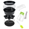 thumbnail image 1 of 10Pcs Air Fryer Accessories 7 Inches for Airfryer 3.2-5.8QT Fryer  Baking Basket  Pizza Tray  Kitchen Cooking Tools, 1 of 8