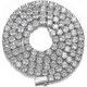 thumbnail image 1 of Collar de cristal de hip hop Yashi 28 pulgadas Plata, 1 of 5