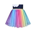 thumbnail image 5 of Girls Dress Rainbow Colorful Tulle Skirt Long Sleeve Holiday Party 5 Years, 5 of 6