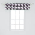 thumbnail image 2 of Ambesonne Farming Window Valance, Eggplants Smiling Faces Art, 42" x 12", Dark Purple and Green, 2 of 3