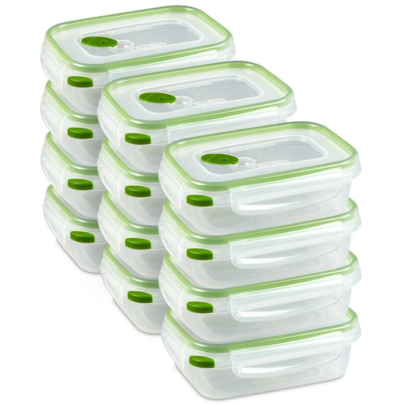 Sterilite 3.1 Cup Rectangular UltraSeal Food Storage Container, (12 Pack)