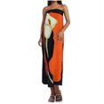 thumbnail image 1 of Vestido Casual de las Mujeres Primavera Verano sin Mangas sin Tirantes Vestido de Impresión Sexy, Desgaste Ligero de Poliéster, Lavado de Manos, 1 of 9