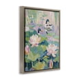 thumbnail image 2 of Stupell Industries Modern Duck Pond with Lotus Flowers Brown Floating Frame Canvas Art, 17 x 21, by The Prints Vibe, 2 of 8
