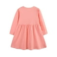 thumbnail image 4 of Girls Cotton Long Sleeve Dress Casual Cartoon Party Dresses Pink A 5-6 Years, 4 of 6