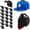 Black-20, variant on Baseball Hat Holder for Wall, Black, Holds Up to 20 Baseball Caps