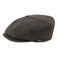 thumbnail image 4 of Men's Classic 8 Panel Wool Blend Newsboy Ivy Cap Snap Brim Tweed Gatsby Hat, 4 of 18