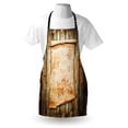 thumbnail image 3 of Island Map Apron Treasure Map on Rustic Timber X Marks the Spot of Gold Nautical Pirates Concept, Unisex Kitchen Bib Apron with Adjustable Neck for Cooking Baking Gardening, Cream Brown, by Ambesonne, 3 of 3