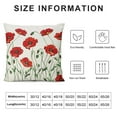 thumbnail image 5 of Nawypu  Flower Pillow,Home Decorative Throw Pillow Cover Poppies of Spring Season Pastoral Flowers Botany Bouquet Field Nature Theme Art Cushion for Couch/Sofa/Bedroom Pillow, 5 of 5