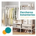 thumbnail image 3 of Organizador de Metal para Ropa, Perchero de Pie Organización, Closet, Perchero de Pie Armario para Ropa con 4 Ganchos, Rack para Ropa Simple Puede Guardar Ropa, Sombrero, Zapato,160 * 36 * 170 cm, 3 of 6