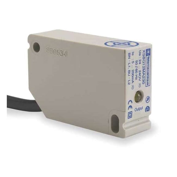 Telemecanique Sensors Rctngulr Proxmity Sensr,2 Wire,NO,Unshld XS8G12MA230