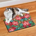 thumbnail image 2 of Wildflower Dog Food Mat - Butterfly Floral, Waterproof Pet Feeding Placemat, 2 of 5