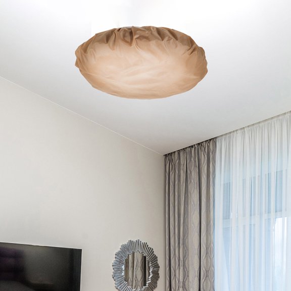 ADDHAT 2Pcs Lampshade Diffuser for Home Lighting Coffee Color 8.7x8.7in PEVA 360 Degree Light Diffusion