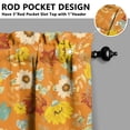 thumbnail image 2 of Rustic Vintage Curtains 36 Inch - 3 Panel Wildflower Farmhouse Set with Bohemian Floral Design, Rod Pocket Kitchen Window Drapes for Country Style, 2 of 3