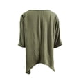 thumbnail image 6 of WERYOUNG Women's Asymmetrical T Shirt Fashion Solid Color Crew Neck T-Shirts Short Sleeve Casual Tee Home Lounging Comfortable Tops L, 6 of 6