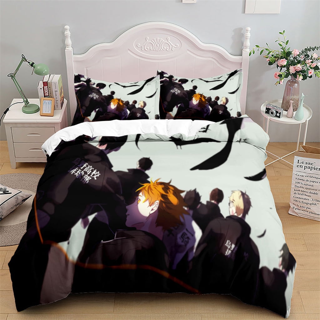Haikyuu Bed Comforter Sets 3D Print Manga Duvet Cover Set Twin Full