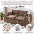 thumbnail image 2 of Jopath Modular Sofa Couch,Comfy Cloud Couch with Cushion Covers Removable Furniture for Living Room Bedroom Apartments Dorms,No Assembly Required,Brown, 2 of 14