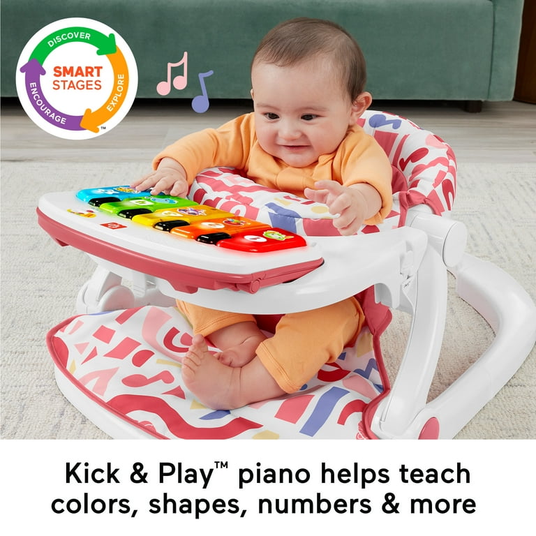  Fisher-Price Baby Portable Baby Chair Kick & Play Deluxe  Sit-Me-Up Seat With Piano Learning Toy & Snack Tray For Infants To  Toddlers,Pink : Everything Else
