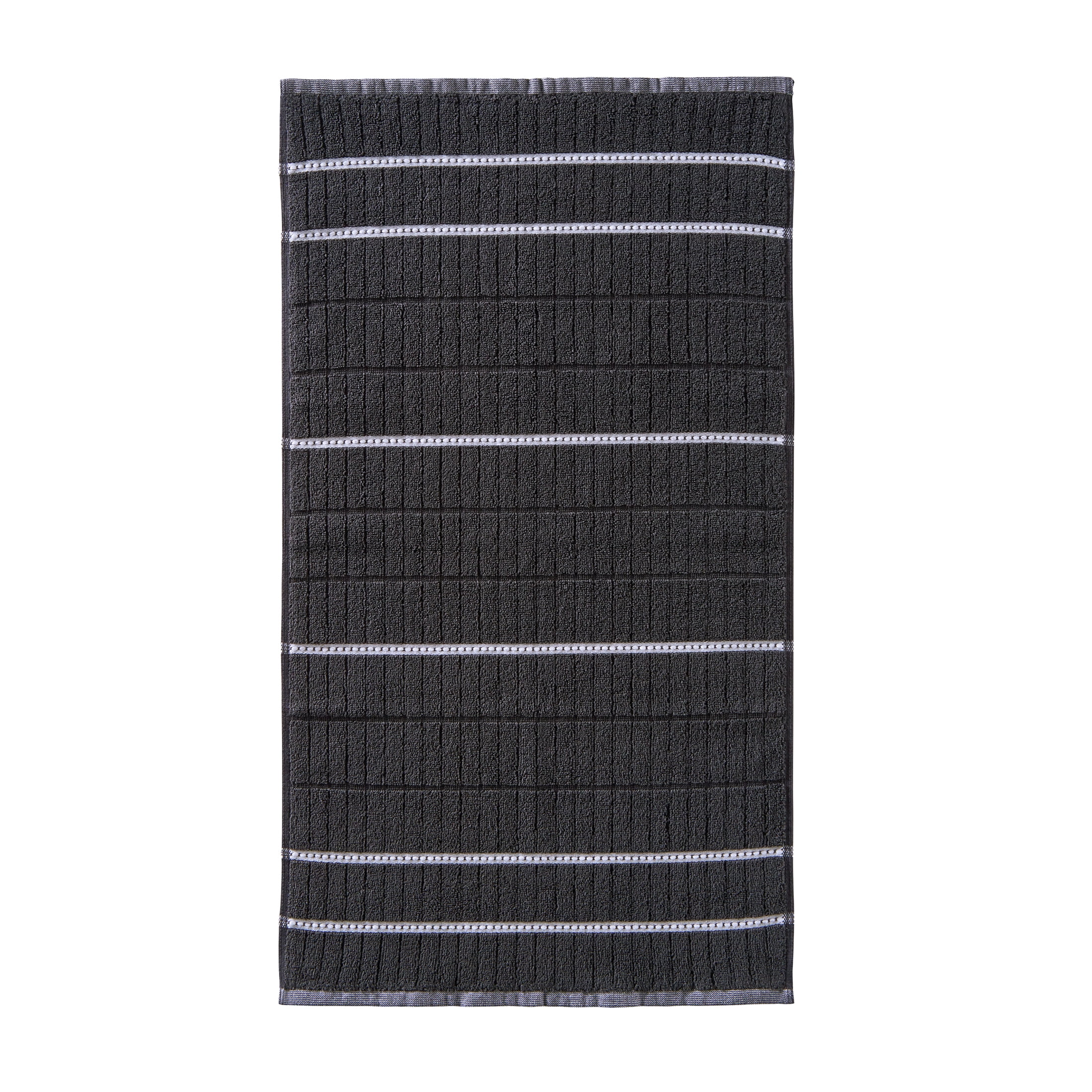 Better Homes & Gardens Soft Cotton Textured 4 Piece Bath Towel Set,Grey Shadow