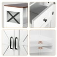 thumbnail image 2 of ZENSTYLE Storage Cabinet with 2 Drawers Durable Storage Organizer Floor Cupboard Home Decor White, 2 of 7