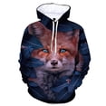 thumbnail image 3 of Sudadera con capucha con estampado 3D de zorro para hombre, moda de primavera y otoño, jersey de manga larga, sudadera informal para niños, sudaderas con capucha geniales de calle, 3 of 4