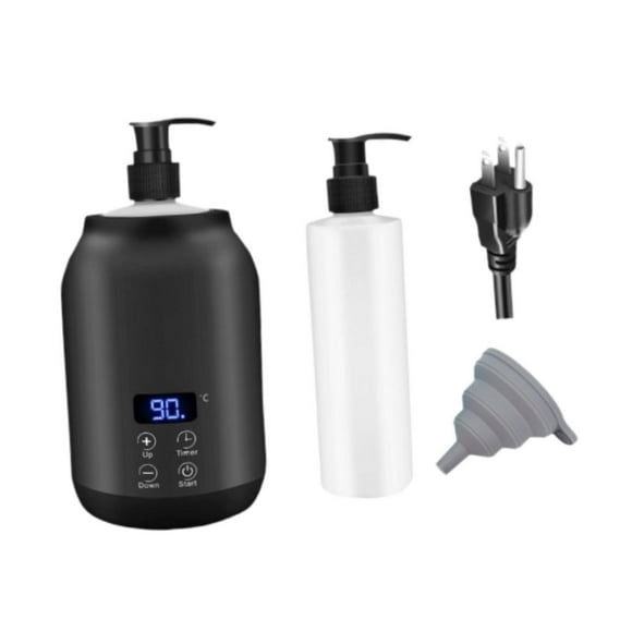 Calentador de aceite de de una sola botella, Calentador de aceite de con botellas vacías, negro