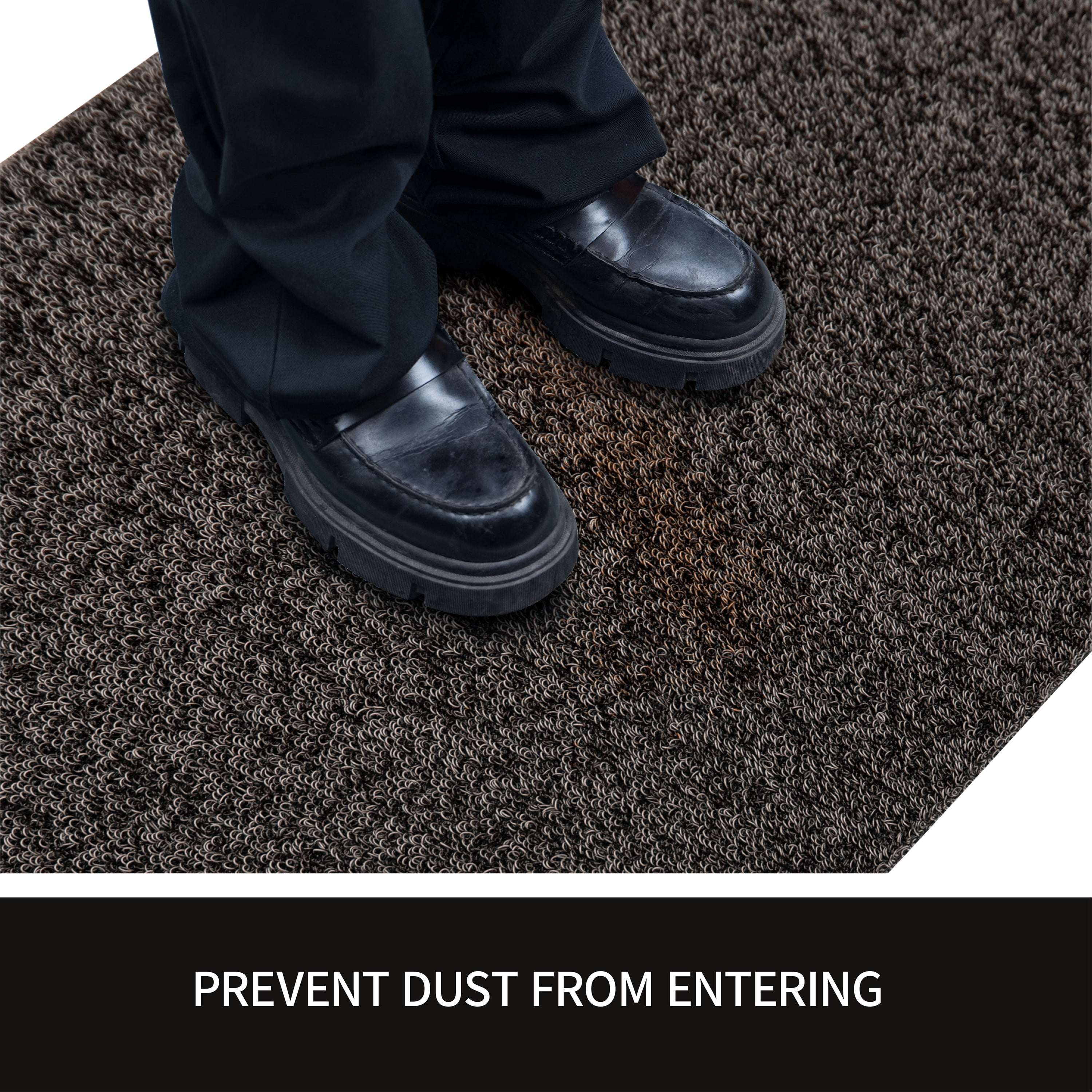 Artnice 17"x29" Front Door Mat Indoor Outdoor Entrance, Non Slip Rubber Backed Welcome Mats, Waterproof Resist Dirt Doormat Entryway Mats, Brown