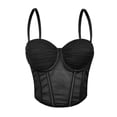 thumbnail image 4 of Nfurl Womens Corset Tops Bustier with Straps Overbust Corsets Tops for Women Going Out Party Club Wear Black,75, 4 of 7