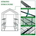 thumbnail image 3 of 8-Tier Greenhouse Flower Stand with PE Cloth Cover – 57" x 57" x 75" Black Iron Pipe Frame, Zipper Door & 32 Stability Clips for Indoor Plant Growth, 3 of 10