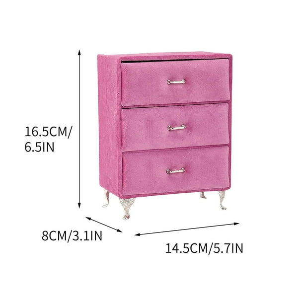 Xihbxyly Joyero para Sofá, Organizador Creativo de Terciopelo Holandés, Espacioso Estuche de Viaje con Espejo, Forro Polar Suave para Anillos, Pendientes y Pulseras, Decoración Del Hogar, Almacenamie