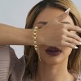 thumbnail image 2 of HOOUN Gold Plated Rolo Link Chain Bracelet Delicate Light Weight Bracelet, 2 of 5
