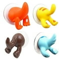 thumbnail image 4 of Farfi Cute Cartoon Animal Tail Sucker Suction Hook Baby Bathroom Towel Hanger Holder (Yellow), 4 of 13