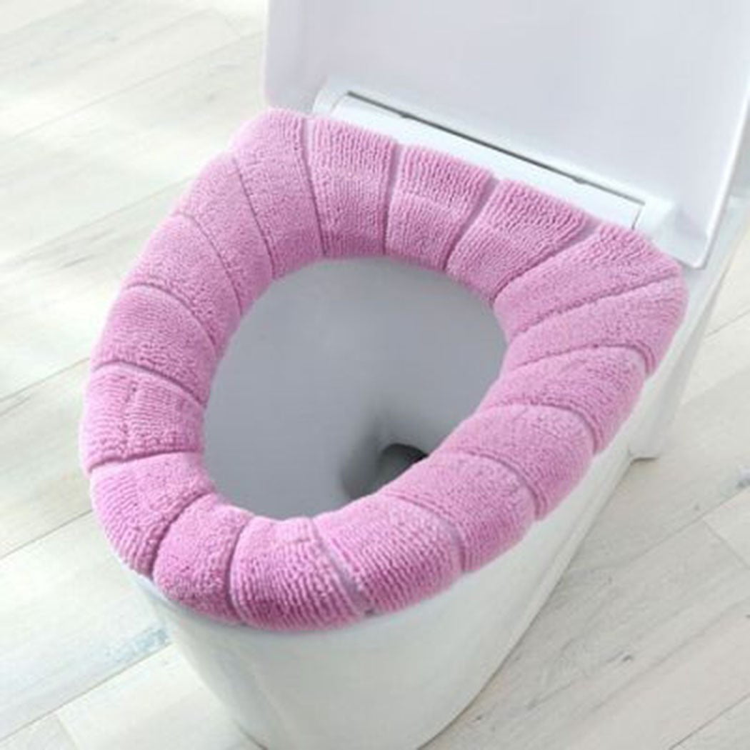 3X Bathroom Toilet Seat Closestool Washable Soft Warmer Mat Cover Pad Cushion 