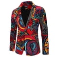 thumbnail image 2 of Fankiway Veste de Complet Décontractée pour Homme d'Automne et d'Hiver à Imprimé de Personnalité, 2 of 5