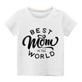 thumbnail image 3 of AJTQTH Alphabet Print T-shirt for Kids Unisex Boys Girls Best Gift for Mother's Day Summer Short-Sleeved Round Neck Loose Fit Tees Tops Shirt Blouse Clothes Outfits White 13 Years, 3 of 3