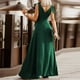 thumbnail image 4 of Vestido largo hasta el suelo con corte entallado y escote en V liso sin mangas suelto de Inglaterra Sexy a la moda para mujer Pompotops  ghjkhdj8630, 4 of 9