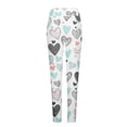 thumbnail image 5 of QATAINLAV Women's Valentine Day Leggings Novelty Heart Graphic Print Tight Yoga Pants Casual Elastic High Waisted Tummy Control Sport Leggings Multicolor M on Sale Clearance, 5 of 6