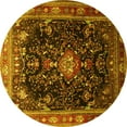 thumbnail image 1 of Ahgly Company Indoor Round Persian Yellow Traditional Area Rugs, 7' Round, 1 of 4