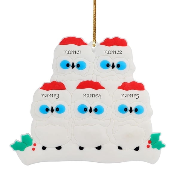 De Búho Para Árbol De Navidad 2021 Con Cordón Familia De 44599 Colgante De Bendición Manuscrita Diy Regalo Para Amigos O Familiares Inevent HA039938-05