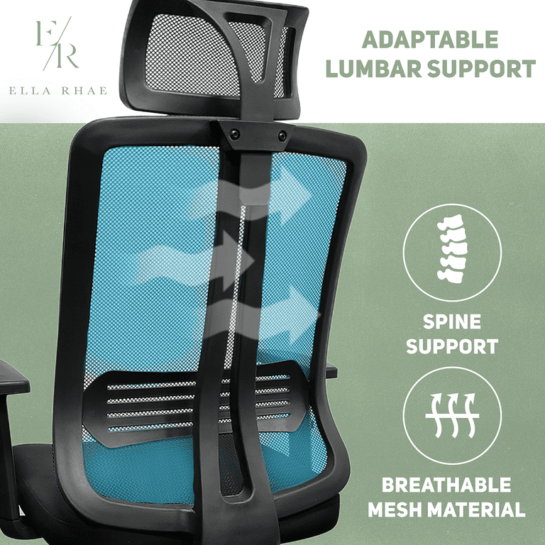 Ella Rhae Mesh Executive Office Chair, Black - Walmart.com