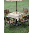 thumbnail image 5 of Square Outdoor Tablecloth with Umbrella Hole Sunflower Outside Table Cloth Waterproof Patio Table Cover Rustic Summer Botanical Eucalyptus Leaf Zipper Tablecloths for Picnic Party Camping 54x54 Inch, 5 of 8