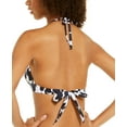 thumbnail image 2 of Dkny Women's  Printed Triangle Halter Bikini Top Swimsuit, White, 2 of 3