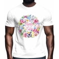 thumbnail image 2 of Camisetas gráficas casuales de manga corta para hombre con diseño de flor, huevo de Pascua y mariposa, 2 of 8