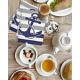 thumbnail image 4 of Anchor Gray Kitchen Dish Towels for Drying Dishes Set of 3, Modern Navy Blue White Striped Nautical Waffle Weave Microfiber Hand Tea Bathroom Towels Quick Dry & Absorbent Towel 15.7x23.6, 4 of 7