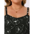thumbnail image 5 of DARING DIVA Women's Plus Cami Top V Neck Adjustable Straps Tank Tops 1X Black, 5 of 7