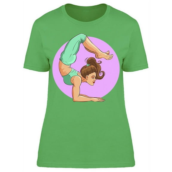 Girl Does Yoga Exercise T-Shirt Women -Image by Shutterstock, Female x-Large