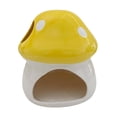 thumbnail image 3 of DimyFew Ceramic Hamster House Cave Creative Multifunction Guinea Pig Hamster Hide Bed for Small Animals Rats Ferret Squirrels Yellow, 3 of 8