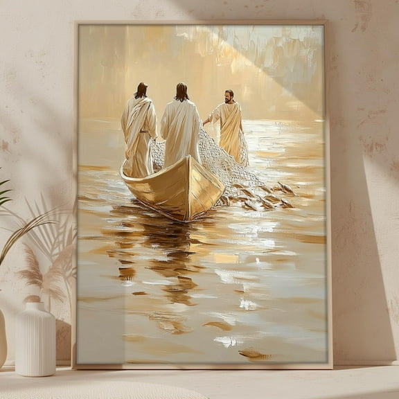 Kna Prints - Fishers Of Men Wall Art Printable, Jesus Art,Bible Verse, Jesus Wall Art, Bible Poster, Christian Art, Follow Jesus Unframed Poster, UNFRAMED-8x12