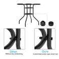thumbnail image 6 of 31.5" Outdoor Patio Bistro Metal Dining Table Round Glass Top Patio Table with Umbrella Hole for Backyard Lawn Balcony Deck, 6 of 8
